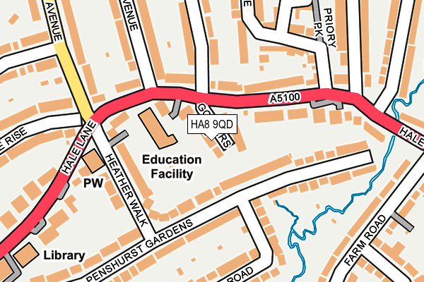 HA8 9QD map - OS OpenMap – Local (Ordnance Survey)