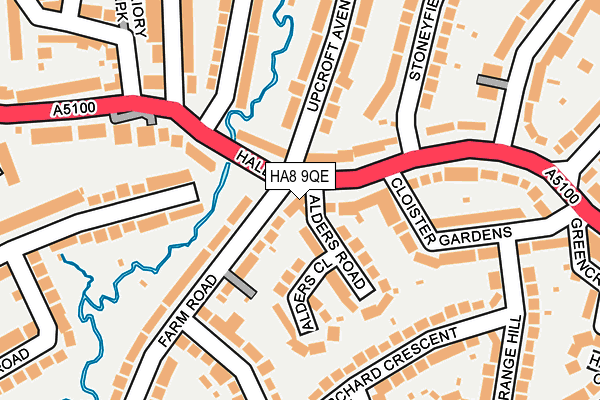 HA8 9QE map - OS OpenMap – Local (Ordnance Survey)