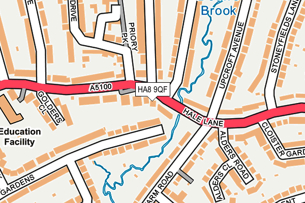 HA8 9QF map - OS OpenMap – Local (Ordnance Survey)