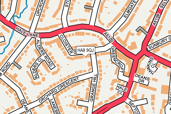 HA8 9QJ map - OS OpenMap – Local (Ordnance Survey)