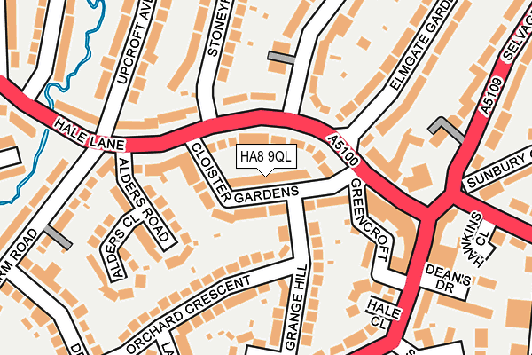 HA8 9QL map - OS OpenMap – Local (Ordnance Survey)