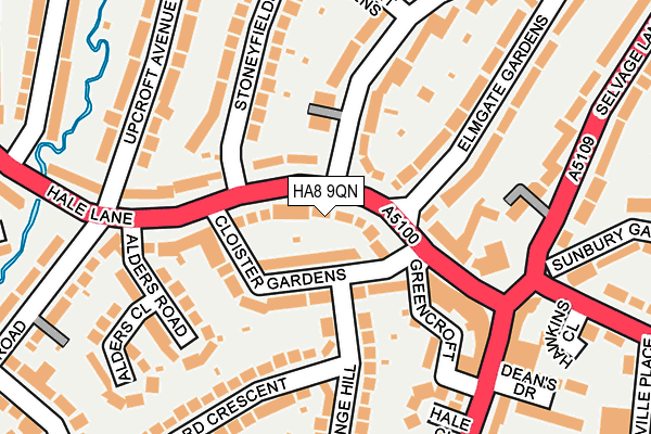 HA8 9QN map - OS OpenMap – Local (Ordnance Survey)