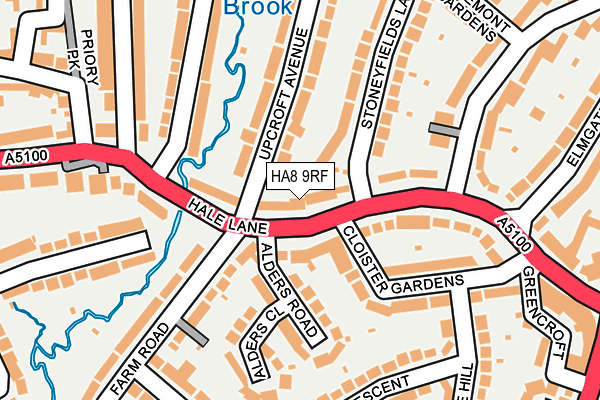 HA8 9RF map - OS OpenMap – Local (Ordnance Survey)