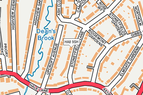 HA8 9SH map - OS OpenMap – Local (Ordnance Survey)