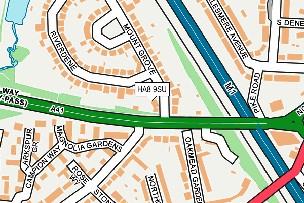 HA8 9SU map - OS OpenMap – Local (Ordnance Survey)