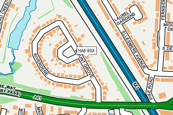 HA8 9SX map - OS OpenMap – Local (Ordnance Survey)