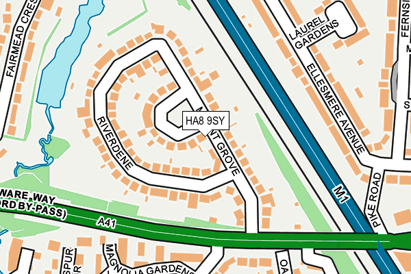 HA8 9SY map - OS OpenMap – Local (Ordnance Survey)