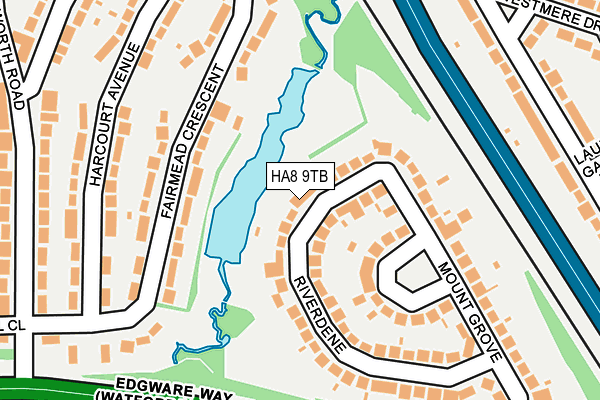 HA8 9TB map - OS OpenMap – Local (Ordnance Survey)