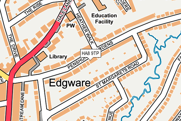 HA8 9TP map - OS OpenMap – Local (Ordnance Survey)