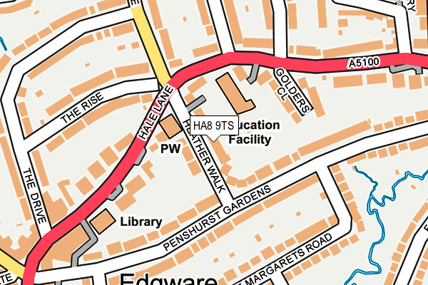 HA8 9TS map - OS OpenMap – Local (Ordnance Survey)