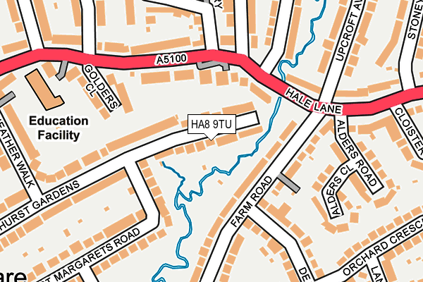 HA8 9TU map - OS OpenMap – Local (Ordnance Survey)