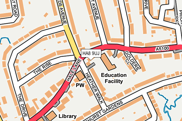 HA8 9UJ map - OS OpenMap – Local (Ordnance Survey)