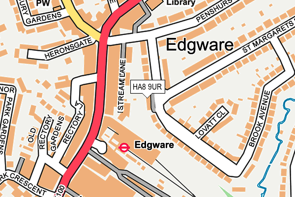 HA8 9UR map - OS OpenMap – Local (Ordnance Survey)