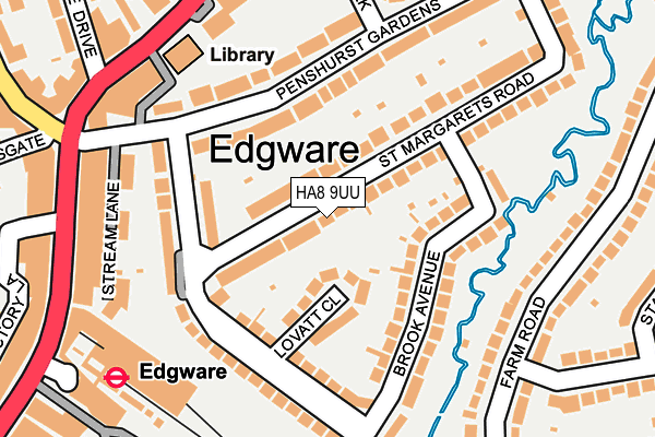 HA8 9UU map - OS OpenMap – Local (Ordnance Survey)