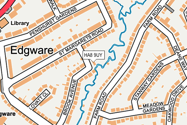 HA8 9UY map - OS OpenMap – Local (Ordnance Survey)