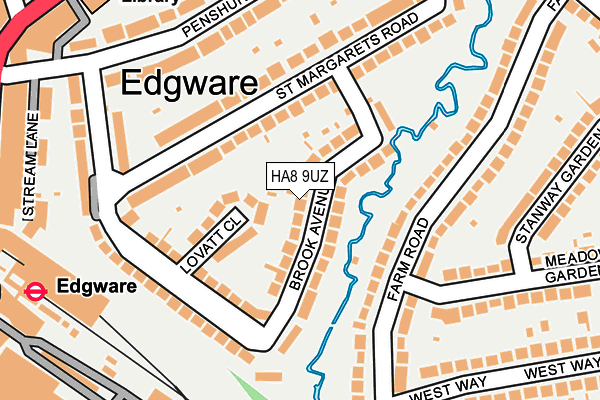 HA8 9UZ map - OS OpenMap – Local (Ordnance Survey)