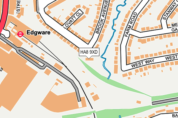 HA8 9XD map - OS OpenMap – Local (Ordnance Survey)