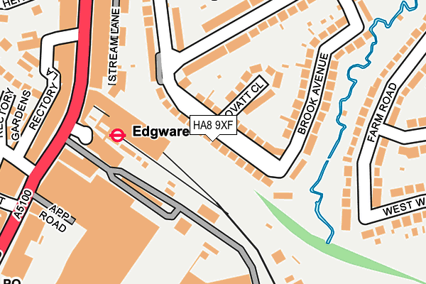 HA8 9XF map - OS OpenMap – Local (Ordnance Survey)