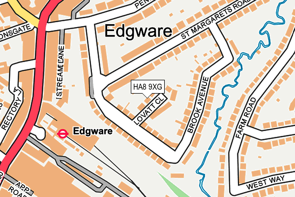 HA8 9XG map - OS OpenMap – Local (Ordnance Survey)