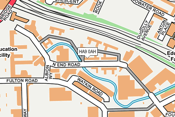 HA9 0AH map - OS OpenMap – Local (Ordnance Survey)