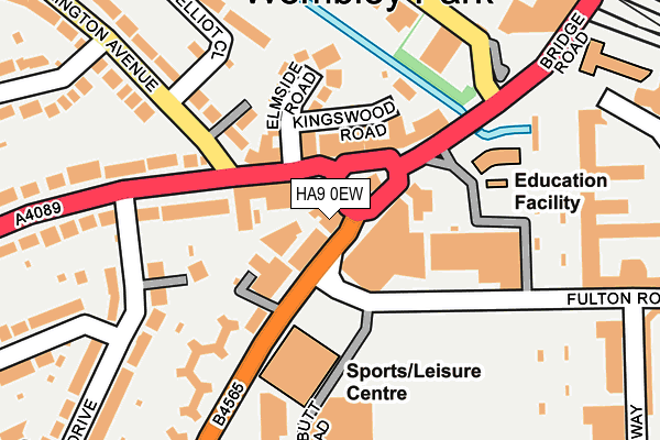 HA9 0EW map - OS OpenMap – Local (Ordnance Survey)