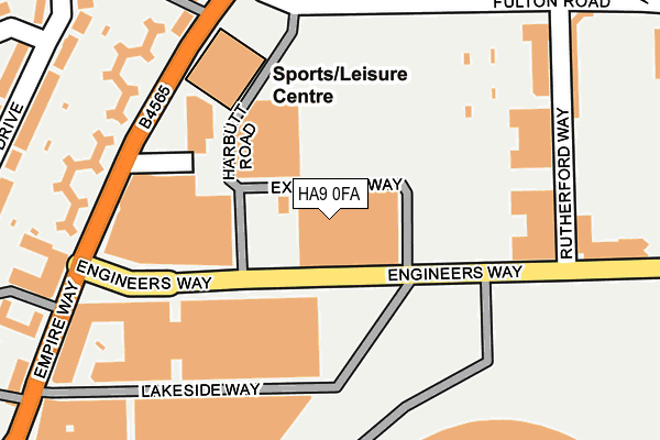 HA9 0FA map - OS OpenMap – Local (Ordnance Survey)