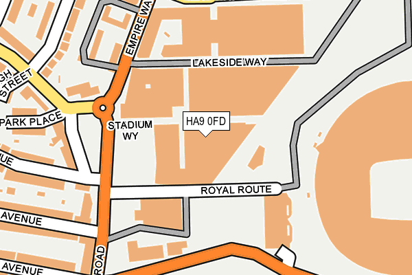 HA9 0FD map - OS OpenMap – Local (Ordnance Survey)