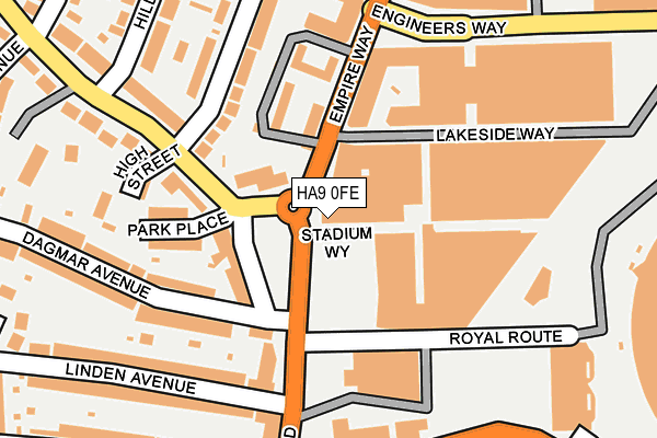 HA9 0FE map - OS OpenMap – Local (Ordnance Survey)