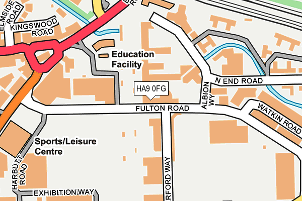 HA9 0FG map - OS OpenMap – Local (Ordnance Survey)