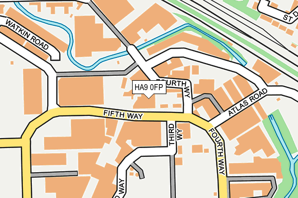 HA9 0FP map - OS OpenMap – Local (Ordnance Survey)