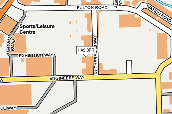 HA9 0FR map - OS OpenMap – Local (Ordnance Survey)