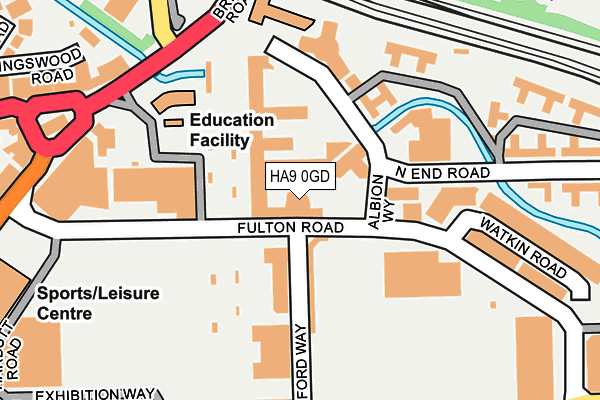 HA9 0GD map - OS OpenMap – Local (Ordnance Survey)