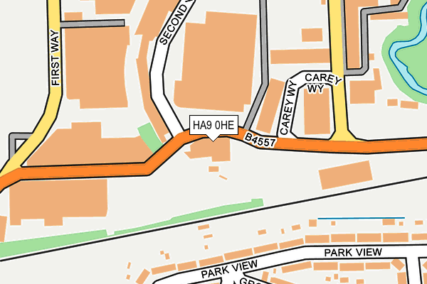 HA9 0HE map - OS OpenMap – Local (Ordnance Survey)