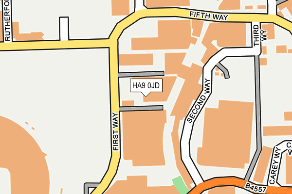 HA9 0JD map - OS OpenMap – Local (Ordnance Survey)