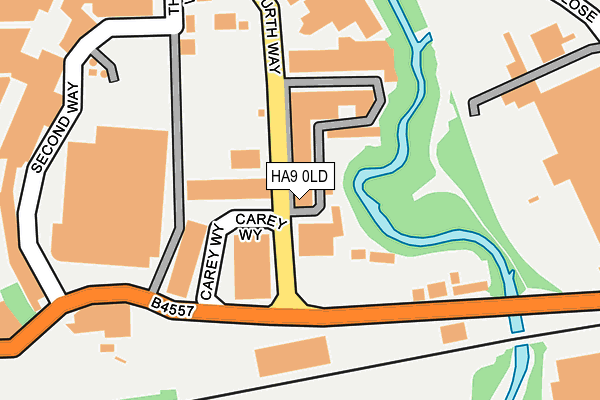 HA9 0LD map - OS OpenMap – Local (Ordnance Survey)