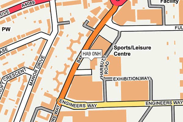 HA9 0NH map - OS OpenMap – Local (Ordnance Survey)