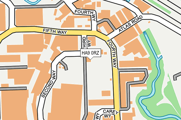 HA9 0RZ map - OS OpenMap – Local (Ordnance Survey)