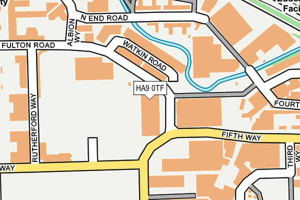 HA9 0TF map - OS OpenMap – Local (Ordnance Survey)