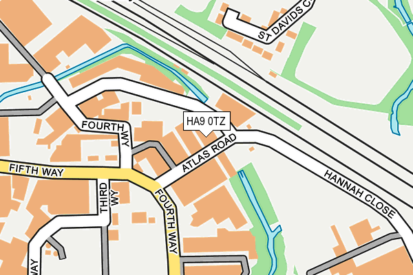 HA9 0TZ map - OS OpenMap – Local (Ordnance Survey)