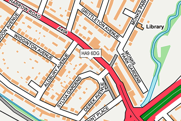 HA9 6DG map - OS OpenMap – Local (Ordnance Survey)