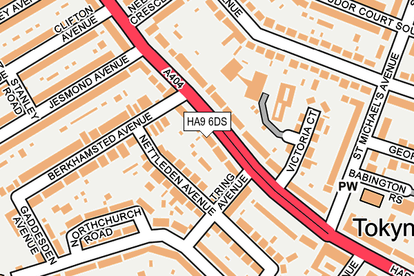 HA9 6DS map - OS OpenMap – Local (Ordnance Survey)