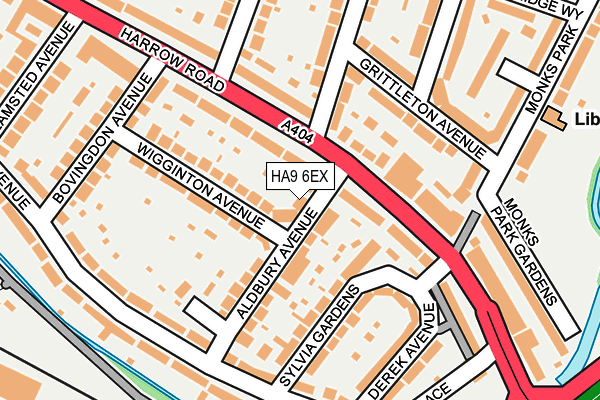 HA9 6EX map - OS OpenMap – Local (Ordnance Survey)