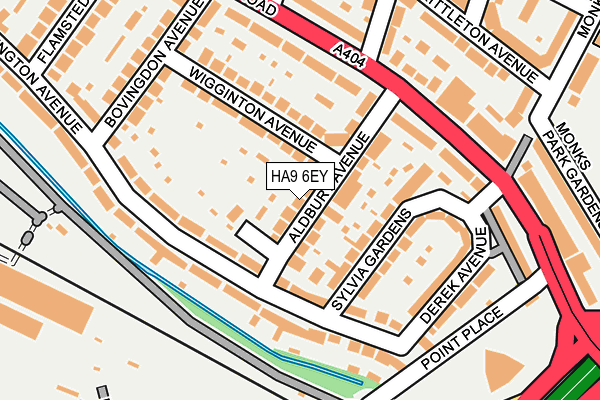 HA9 6EY map - OS OpenMap – Local (Ordnance Survey)