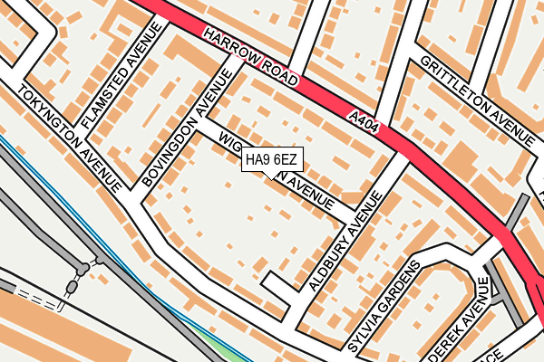 HA9 6EZ map - OS OpenMap – Local (Ordnance Survey)
