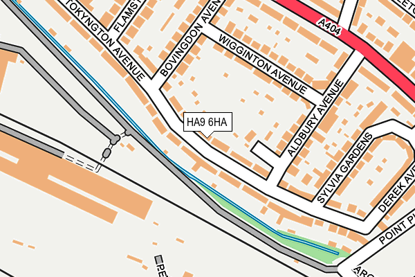 HA9 6HA map - OS OpenMap – Local (Ordnance Survey)