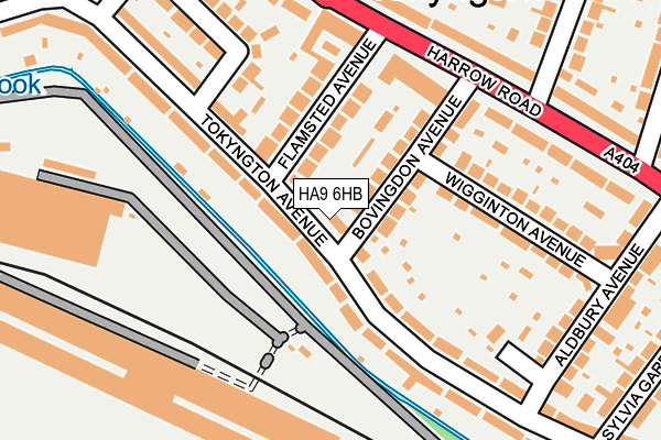 HA9 6HB map - OS OpenMap – Local (Ordnance Survey)