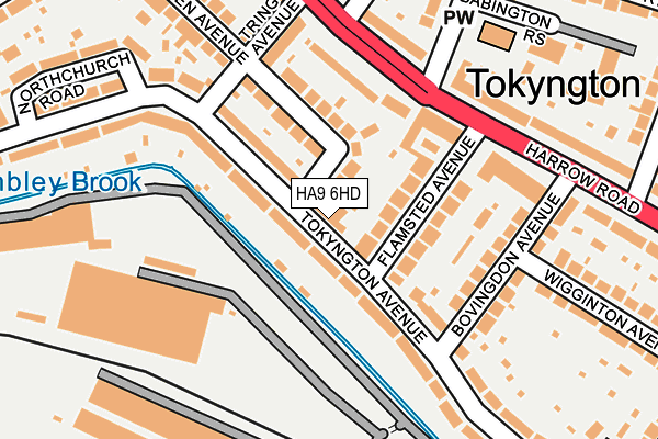 HA9 6HD map - OS OpenMap – Local (Ordnance Survey)
