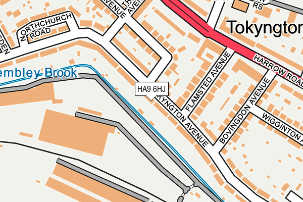 HA9 6HJ map - OS OpenMap – Local (Ordnance Survey)