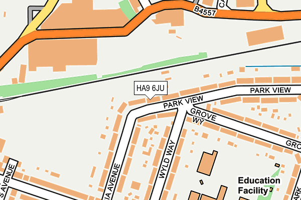HA9 6JU map - OS OpenMap – Local (Ordnance Survey)