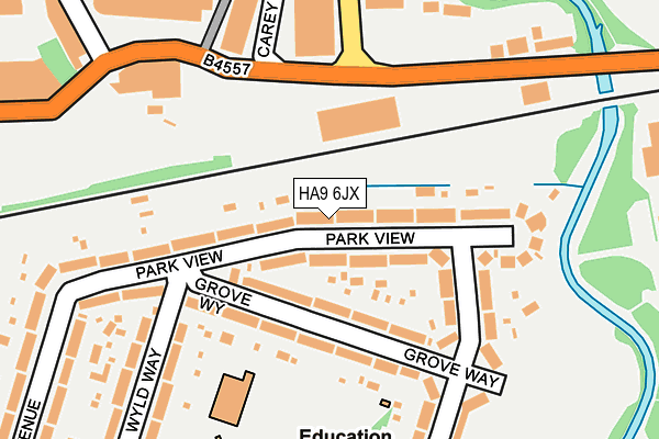 HA9 6JX map - OS OpenMap – Local (Ordnance Survey)